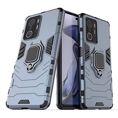 YukeTop Schutzhülle für Xiaomi 11T Pro/Xiaomi 11T Schutzhülle, robust, stoßfest, Rundumschutz, Schutzhülle für Xiaomi 11T Pro/Xiaomi 11T (Dunkelblau) von YukeTop