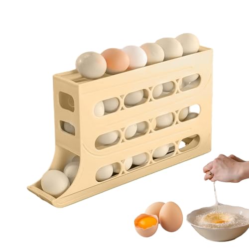 Eierspender Für Kühlschrank, Eierhalter Mit 4 Etagen Für Kühlschrank, Automatisch Rollender Eierspender Für Kühlschrank, Platzsparendes Eier-Organizer-Tablett Für Kühlschrank, Küche Bis Zu 30 Eier Eierspender Für Kühlschrank, Eierhalter Mit 4 Etagen Für Kühlschrank, Automatisch Rollender Eierspender Für Kühlschrank, Platzsparendes Eier-Organizer-Tablett Für Kühlschrank, Küche Bis Zu 30 Eier von Yulokdwi