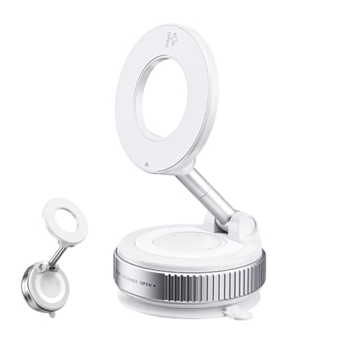 Yulokdwi Vacuum Magnetic Phone Stand,Tragbarer Magnetische Handy, Faltbarer Tragbarer Vakuum Magnet Handyhalter, Akuumglasspiegel Adsorption, Verstellbarem Und 360° Drehung Yulokdwi Vacuum Magnetic Phone Stand,Tragbarer Magnetische Handy, Faltbarer Tragbarer Vakuum Magnet Handyhalter, Akuumglasspiegel Adsorption, Verstellbarem Und 360° Drehung von Yulokdwi