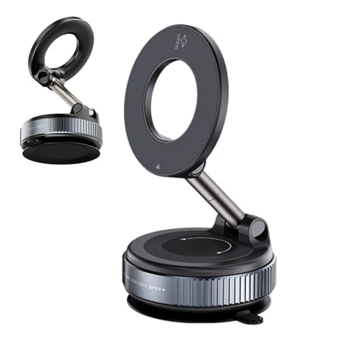 Yulokdwi Vacuum Magnetic Phone Stand,Tragbarer Magnetische Handy, Faltbarer Tragbarer Vakuum Magnet Handyhalter, Akuumglasspiegel Adsorption, Verstellbarem Und 360° Drehung Yulokdwi Vacuum Magnetic Phone Stand,Tragbarer Magnetische Handy, Faltbarer Tragbarer Vakuum Magnet Handyhalter, Akuumglasspiegel Adsorption, Verstellbarem Und 360° Drehung von Yulokdwi