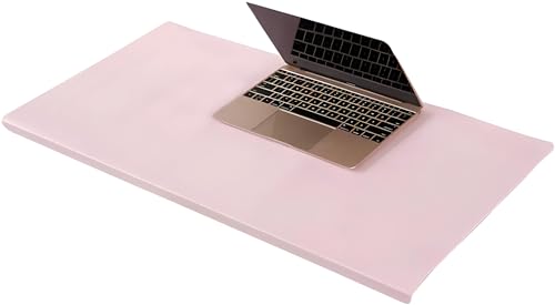 Büro Leder-Schreibunterlage, großes Mauspad mit Kantenschutz, wasserdicht, glatte Schreibunterlage für Laptop-Tastatur, 100 x 50 cm, Rosa von Yuly