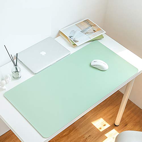 Ultra große Schreibtischunterlage, multifunktional, für Büro, Laptop, Schreibtischunterlage, PU-Leder, wasserdicht, kratzfest, 140 x 70 cm, Hellgrün von Yuly