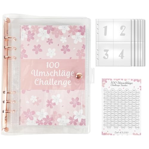100 Envelope Saving Challenge Deutsch, A5 Budgetplaner Mit Challenge Tracker & Pre-numbered Taschen, Einfach Und Spielerisch Geld Sparen Challenge, Sparbuch Für Budget Binder 100 Envelope Saving Challenge Deutsch, A5 Budgetplaner Mit Challenge Tracker & Pre-numbered Taschen, Einfach Und Spielerisch Geld Sparen Challenge, Sparbuch Für Budget Binder von YumSur