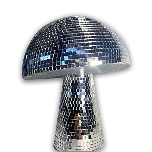 YumSur Pilz Discokugel Spiegel Discokugel Pilzform Home Art Dekorationen Silber Discokugel Retro-reflektierender Pilz Discokugel für Zuhause Bühne Hochzeit Party Dekorationen Zubehör von YumSur