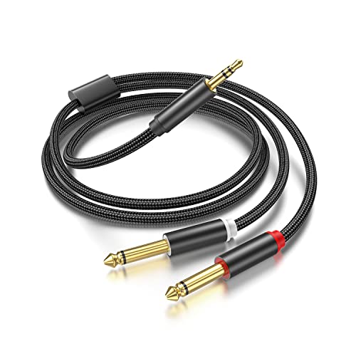 3,5 mm auf Dual 1/4 Adapter, 1/8 auf 6,35 mm TS Mono Audiokabel, Stereo-Breakout-Kabel, Y-Splitter, kompatibel mit iPhone, iPod, Computer-Soundkarte, Kopfhörer, Lautsprecher, Heim-Stereoanlage (1 3,5 mm auf Dual 1/4 Adapter, 1/8 auf 6,35 mm TS Mono Audiokabel, Stereo-Breakout-Kabel, Y-Splitter, kompatibel mit iPhone, iPod, Computer-Soundkarte, Kopfhörer, Lautsprecher, Heim-Stereoanlage (1 von Yumiwoow