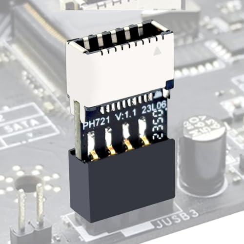 Yumneo USB 2.0 Motherboard Adapter, 9 Pin Connector USB 2.0 Chassis Motherboard, Type-C Socket High Speed Converter Connector, Male to Type-E Female Motherboard Adapter Header Yumneo USB 2.0 Motherboard Adapter, 9 Pin Connector USB 2.0 Chassis Motherboard, Type-C Socket High Speed Converter Connector, Male to Type-E Female Motherboard Adapter Header von Yumneo
