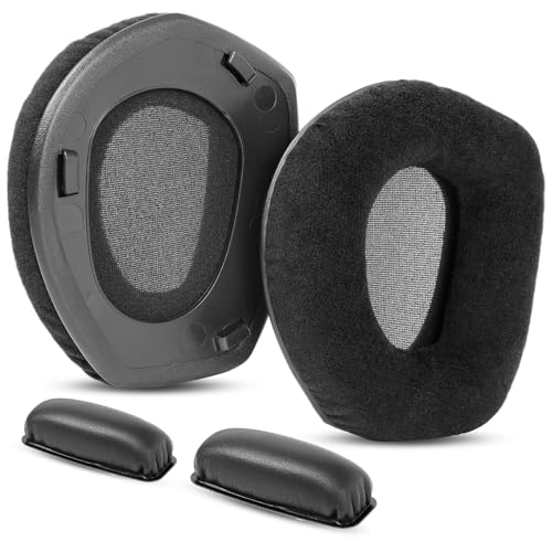 Ersatz-Ohrpolster kompatibel mit Sennheiser HDR165 HDR175 RS165 RS175 Headset-Kopfhörer (Samt + Kopfband) von YunYiYi