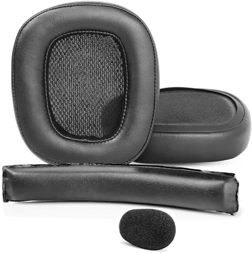 G930 Ersatz-Ohrpolster, kompatibel mit Logitech G930 G930s 430 G432 Kopfhörern, Ohrpolster, Abdeckung, Ohrmuschel, Teile (Stirnband und Proteinleder) von YunYiYi