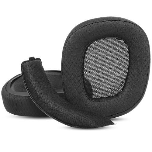 G935 Ersatz-Ohrpolster für Kopfhörer, kompatibel mit Logitech G935 G635 G933 G633 Gaming-Headset Ohrenschützer Schaumstoff (Stirnband + Ohrpolster) von YunYiYi