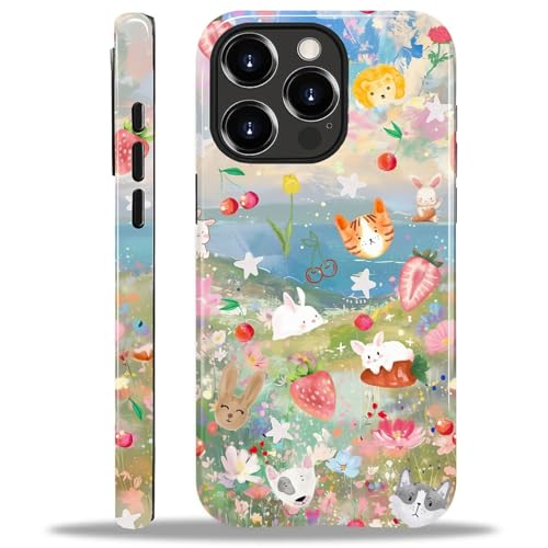 Yuning419 Schutzhülle kompatibel mit iPhone 14 Pro Max, Hybrid-2-lagige Hartschalen-Schutzhülle, stoßfeste Schutzhülle für iPhone 14 Pro Max, Kaninchen-Erdbeere und Blume Yuning419 Schutzhülle kompatibel mit iPhone 14 Pro Max, Hybrid-2-lagige Hartschalen-Schutzhülle, stoßfeste Schutzhülle für iPhone 14 Pro Max, Kaninchen-Erdbeere und Blume von Yuning419