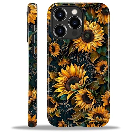 Yuning419 Schutzhülle kompatibel mit iPhone 14 Pro Max, Hybrid 2-lagige Hartschalen-Schutzhülle, stoßfeste Schutzhülle für iPhone 14 Pro Max, Sonnenblumen mit wirbelnden Blättern Yuning419 Schutzhülle kompatibel mit iPhone 14 Pro Max, Hybrid 2-lagige Hartschalen-Schutzhülle, stoßfeste Schutzhülle für iPhone 14 Pro Max, Sonnenblumen mit wirbelnden Blättern von Yuning419