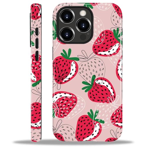 Yuning419 Schutzhülle kompatibel mit iPhone 14 Pro Max, Hybrid-2-lagige Hartschalen-Schutzhülle, stoßfeste Schutzhülle für iPhone 14 Pro Max, rote Erdbeeren mit grünen Blättern Yuning419 Schutzhülle kompatibel mit iPhone 14 Pro Max, Hybrid-2-lagige Hartschalen-Schutzhülle, stoßfeste Schutzhülle für iPhone 14 Pro Max, rote Erdbeeren mit grünen Blättern von Yuning419