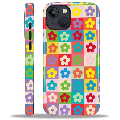 Yuning419 Schutzhülle kompatibel mit iPhone 15, Hybrid-Hartschalen-Schutzhülle, 2-lagig, stoßfest, robuste Handyhülle für iPhone 15, Gitter mit bunten Blumen im Retro-Stil Yuning419 Schutzhülle kompatibel mit iPhone 15, Hybrid-Hartschalen-Schutzhülle, 2-lagig, stoßfest, robuste Handyhülle für iPhone 15, Gitter mit bunten Blumen im Retro-Stil von Yuning419