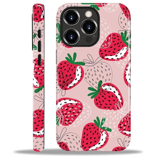 Yuning419 Schutzhülle kompatibel mit iPhone 15 Pro Max, Hybrid-2-lagige Hartschalen-Schutzhülle, stoßfeste Schutzhülle für iPhone 15 Pro Max, rote Erdbeeren mit grünen Blättern Yuning419 Schutzhülle kompatibel mit iPhone 15 Pro Max, Hybrid-2-lagige Hartschalen-Schutzhülle, stoßfeste Schutzhülle für iPhone 15 Pro Max, rote Erdbeeren mit grünen Blättern von Yuning419