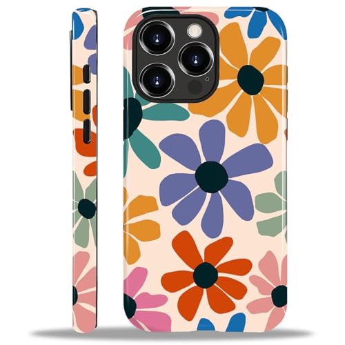 Yuning419 Schutzhülle kompatibel mit iPhone 15 Pro Max, Hybrid-Hartschalen-Schutzhülle, 2-lagig, stoßfest, robuste Schutzhülle für iPhone 15 Pro Max, bunte stilisierte Blumen Yuning419 Schutzhülle kompatibel mit iPhone 15 Pro Max, Hybrid-Hartschalen-Schutzhülle, 2-lagig, stoßfest, robuste Schutzhülle für iPhone 15 Pro Max, bunte stilisierte Blumen von Yuning419