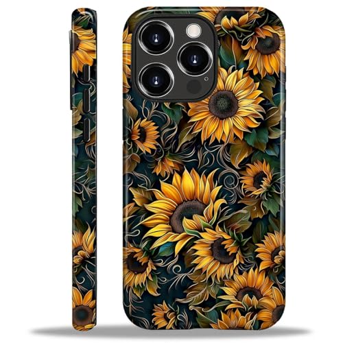 Yuning419 Schutzhülle kompatibel mit iPhone 16 Pro, Hybrid-2-lagige Hartschalen-Schutzhülle, stoßfeste Schutzhülle für iPhone 16 Pro, Sonnenblumen mit wirbelnden Blättern Yuning419 Schutzhülle kompatibel mit iPhone 16 Pro, Hybrid-2-lagige Hartschalen-Schutzhülle, stoßfeste Schutzhülle für iPhone 16 Pro, Sonnenblumen mit wirbelnden Blättern von Yuning419