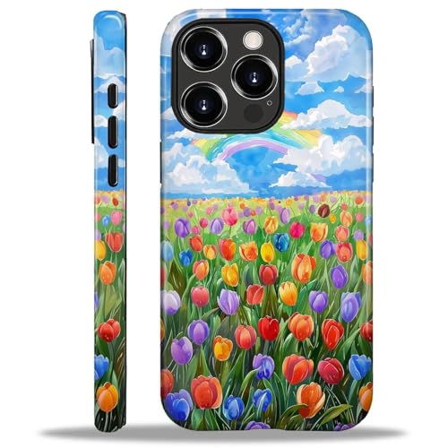 Yuning419 Schutzhülle kompatibel mit iPhone 16 Pro, Hybrid-Hartschalen-Schutzhülle, 2-lagig, stoßfest, robuste Handyhülle für iPhone 16 Pro, bunte Tulpen unter einem Regenbogenhimmel Yuning419 Schutzhülle kompatibel mit iPhone 16 Pro, Hybrid-Hartschalen-Schutzhülle, 2-lagig, stoßfest, robuste Handyhülle für iPhone 16 Pro, bunte Tulpen unter einem Regenbogenhimmel von Yuning419