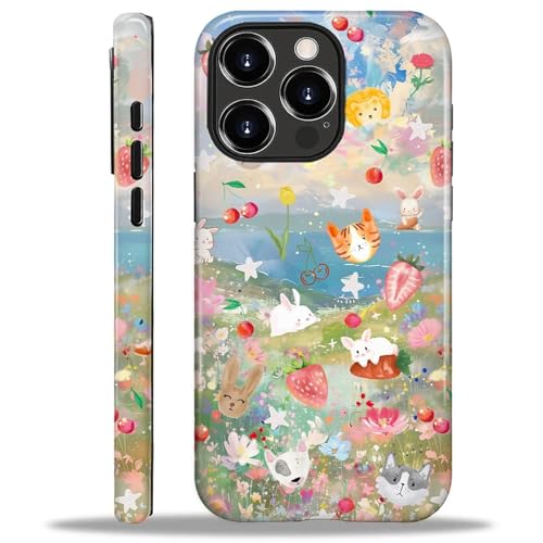 Yuning419 Schutzhülle kompatibel mit iPhone 16 Pro Max, Hybrid-2-lagige Hartschalen-Schutzhülle, stoßfeste Schutzhülle für iPhone 16 Pro Max, Kaninchen-Erdbeere und Blume Yuning419 Schutzhülle kompatibel mit iPhone 16 Pro Max, Hybrid-2-lagige Hartschalen-Schutzhülle, stoßfeste Schutzhülle für iPhone 16 Pro Max, Kaninchen-Erdbeere und Blume von Yuning419