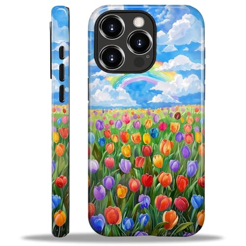 Yuning419 Schutzhülle kompatibel mit iPhone 16 Pro Max, Hybrid-Hartschalen-Schutzhülle, 2-lagig, stoßfest, robuste Handyhülle für iPhone 16 Pro Max, bunte Tulpen unter einem Regenbogenhimmel Yuning419 Schutzhülle kompatibel mit iPhone 16 Pro Max, Hybrid-Hartschalen-Schutzhülle, 2-lagig, stoßfest, robuste Handyhülle für iPhone 16 Pro Max, bunte Tulpen unter einem Regenbogenhimmel von Yuning419