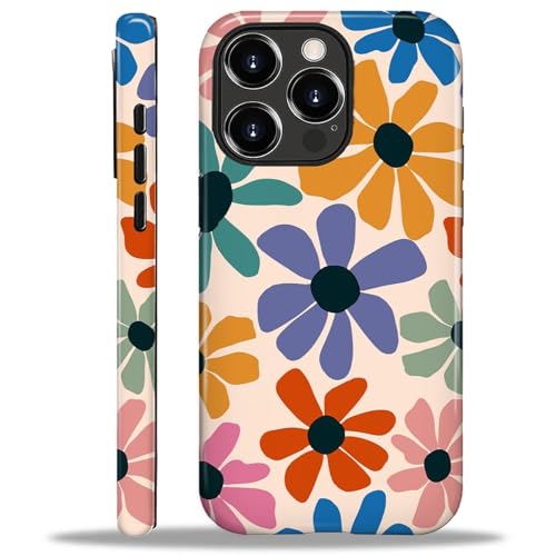 Yuning419 Schutzhülle kompatibel mit iPhone 16 Pro Max, Hybrid-Hartschalen-Schutzhülle, 2-lagig, stoßfest, robuste Schutzhülle für iPhone 16 Pro Max, bunte stilisierte Blumen Yuning419 Schutzhülle kompatibel mit iPhone 16 Pro Max, Hybrid-Hartschalen-Schutzhülle, 2-lagig, stoßfest, robuste Schutzhülle für iPhone 16 Pro Max, bunte stilisierte Blumen von Yuning419