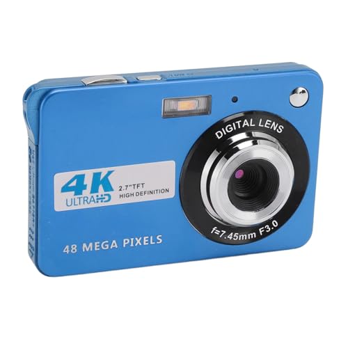 4K-Digitalkamera, 48 MP HD, 2,7-Zoll-Bildschirm, 8-facher Zoom, Autofokus, Automatischer Schönheitsschutz, Anti-Shake-Reisetaschenkamera mit Fülllicht für Teenager und Kinder von Yunir