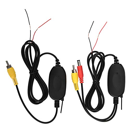 Auto Rückfahrkamera Sender + Empfänger Kit, 2.4G Wireless Car Backup Kameras MP5 DVD Signale Empfänger Video Sender für große Fahrzeuge, kleine LKWs, Autos und Wohnmobile usw.(schwarz) von Yunir