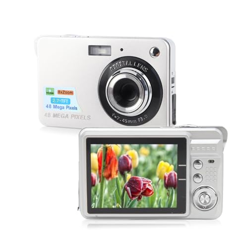 Digitalkamera, 48 MP 4K HD Taschen-Kompaktkamera mit 2,7-Zoll-TFT-Bildschirm, 8-Fach Zoom-Autofokus, Anti-Shake, Tragbare Vlogging-Kamera, für Jungen, Mädchen, Kinder Digitalkamera, 48 MP 4K HD Taschen-Kompaktkamera mit 2,7-Zoll-TFT-Bildschirm, 8-Fach Zoom-Autofokus, Anti-Shake, Tragbare Vlogging-Kamera, für Jungen, Mädchen, Kinder von Yunir