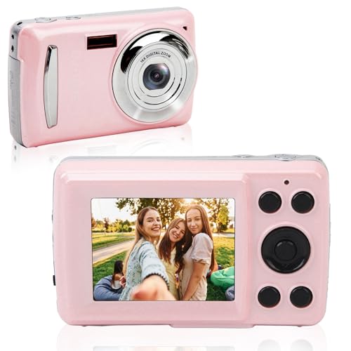 FHD 1080P Digitalkamera Autofokus, 2,4 Zoll 16 MP 16X Digitalzoom Tragbare Minikamera, Anti-Shake Vlogging Selfie-Kameras für Jungen Mädchen Kinder Teenager () von Yunir