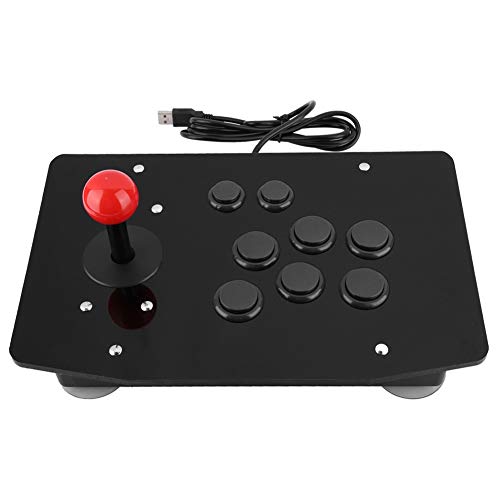 Gaming Arcade Fight Stick Joystick, USB Game Arcade Rocker Handle Controller Console, mit 8 Tasten, für PC, für Windows7/8/10 von Yunir