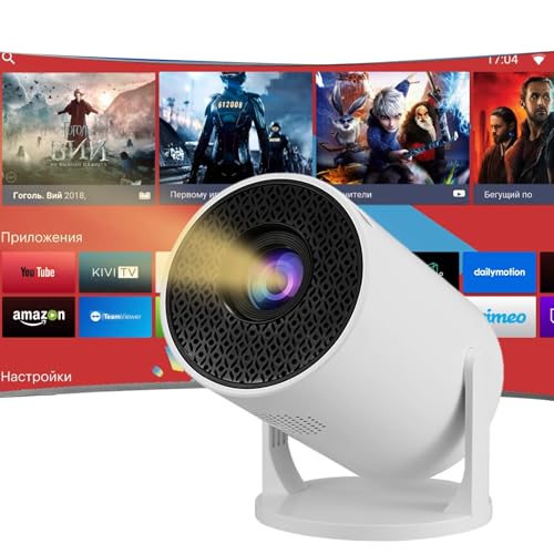 Klein-Projektor 4K 1080P-Unterstützung, Tragbarer Projektor Bluetooth, Intelligenter Projektor mit Horizontaler Korrektur, um 270° Drehbarer Outdoor-Filmprojektor, Kompatibel mit Klein-Projektor 4K 1080P-Unterstützung, Tragbarer Projektor Bluetooth, Intelligenter Projektor mit Horizontaler Korrektur, um 270° Drehbarer Outdoor-Filmprojektor, Kompatibel mit von Yunir