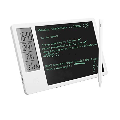 LCD-Schreibtablette mit Stift, elektronischer Desktop-Kalender LCD-Handschrifttafel Typ C Wiederaufladbarer Notizblock mit Digitalfunktion und Alarmfunktion für Schulen, Büros, Privathaushalte LCD-Schreibtablette mit Stift, elektronischer Desktop-Kalender LCD-Handschrifttafel Typ C Wiederaufladbarer Notizblock mit Digitalfunktion und Alarmfunktion für Schulen, Büros, Privathaushalte von Yunir