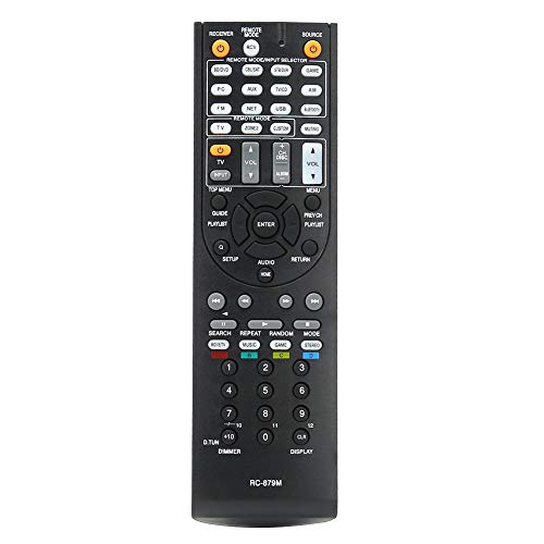 RC-879M Fernbedienung, AV-Empfänger Ersatzfernbedienung für ONKYO TX-SR333 HT-R393 HT-S3700 TX-NR535 RC-879M Fernbedienung, AV-Empfänger Ersatzfernbedienung für ONKYO TX-SR333 HT-R393 HT-S3700 TX-NR535 von Yunir