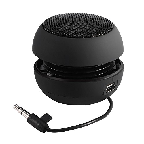 Tragbarer Unique Retractable Speaker Outdoor-Reisemusik-Subwoofer mit 3,5-mm-Audiokabel für Tablet MP3 MP4 MP5-Handys Computer(Schwarz) von Yunir