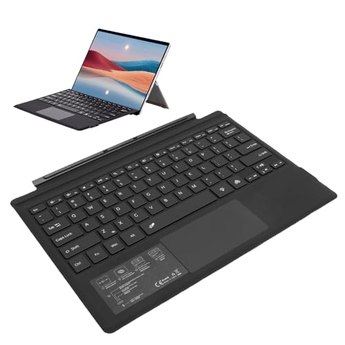 Yunir Bluetooth-Tablet-Tastatur, Wiederaufladbar, Magnetische, Tragbare Tastatur mit Hintergrundbeleuchtung und Touchpad, für Pro 3 4 5 6 7, 60-Stunden-Akku und 10 M Arbeitsabstand von Yunir