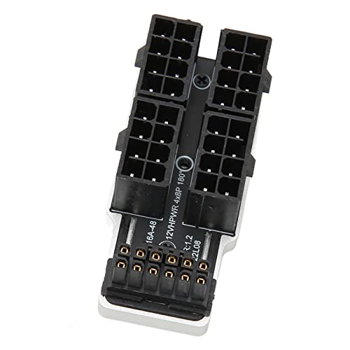 Yunir GPU-Netzteilplatine, 4x8P auf 12VHPWR ATX3.0 PCIE 5.0 12P+4P, 180°-Winkel GPU PCIe-Anschluss Netzteilplatine für Desktop-Grafikkarte (PH316 48 Weiß) von Yunir