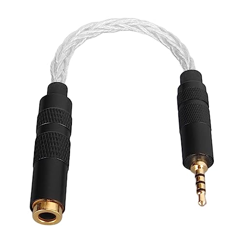 4,4 Mm auf 2,5 Mm Symmetrisches Kabel, 4,4 Mm Buchse auf 2,5 Mm Stecker Kopfhörer-Audio-Adapterkabel, für Audio-Player mit 2,5 Mm Symmetrischen Anschlüssen (Silber) von Yunseity