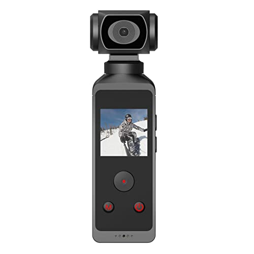 4K-Pocket-Action-Kamera, WiFi-Videocamcorder, 1,3-Zoll-Bildschirm, 16 MP Foto, 270 ° Drehbar, Unterstützung für Externes Mikrofon, Tragbare Kamera für Vlog von Yunseity