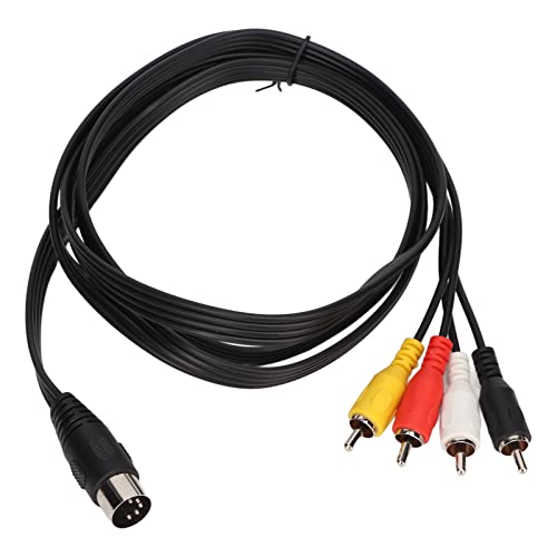 5-poliges DIN-auf-4-RCA-Audiokabel, 9-poliger Stecker auf 4-RCA-Stecker, 4,9 Fuß Langes Audiokabel aus Reinem Kupferdraht von Yunseity