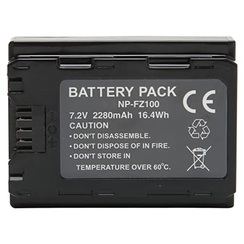 Akku-Ersatz für NP-FZ100, 2280 MAh Kamera-Lithium-Ionen-Akku, Kompatibel mit A7M4 A7M3 A7C A7R3 A7S3 A7R4 R5 A6600 A9M2 A7RM3 Akku-Ersatz für NP-FZ100, 2280 MAh Kamera-Lithium-Ionen-Akku, Kompatibel mit A7M4 A7M3 A7C A7R3 A7S3 A7R4 R5 A6600 A9M2 A7RM3 von Yunseity