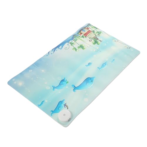 Beheizte Maus -Pad, Reibungswiderstand Automatisches Abschalten von PU Leder 24x14in Großes Warmes Mauspad 3 Level Heizung für Büro für Desktop (EU-Stecker) von Yunseity