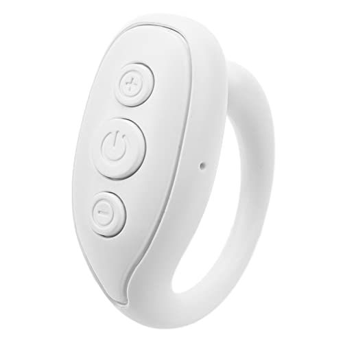 Bluetooth-Fernbedienungs-Page Turner, für TikTok Like Clicker Fingerring mit 3 Tasten, Universeller Wiederaufladbarer Selfie-Clicker Zum Umblättern von Fiction-Seiten, Wie Klicken (Weiss) von Yunseity