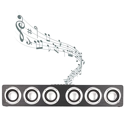 Bluetooth-Soundbar, Kabelloser Desktop-Subwoofer, Tragbarer Bluetooth-Lautsprecher, Starker Bass-Effekt, Multifunktionaler Kabelloser Lautsprecher für Telefon, Tablet-PC(schwarz (Exportversion)) von Yunseity