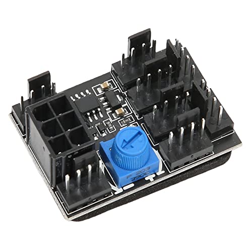 Chassis PWM Fan Hub, 1 Bis 8 Way 12V 3PIN/4PIN Cooling Fan Controller Hub, mit 6 Pin Power Port, für PC Desktop Computer Motherboard von Yunseity