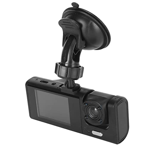 Dashcam mit 2-Zoll-Display, 3-Wege-Triple-HD-1080P-Autokamera Vorne und Hinten mit Nachtsicht, 170°-Weitwinkel-Armaturenbrettkamera, Loop-, Bewegungserkennung von Yunseity