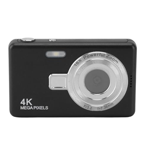 Digitalkamera, 12 MP, 16-facher Zoom, 1080P, Studenten-Digitalkamera für Fotografie (Black) von Yunseity