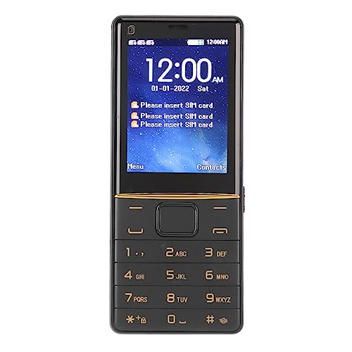 Einfaches Telefon, 2500-mAh-Akku, EIN-Tasten-Wählrad, Mobiltelefon mit Großen Tasten und Mehreren Funktionen für Senioren auf Reisen (EU-Stecker AC100-240V) von Yunseity