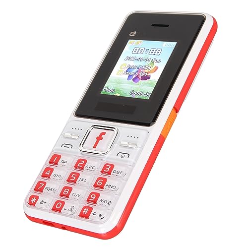 Entsperrtes Mobiltelefon für Senioren, 2G-GSM-Senoir-Handy, Dual-Card-Dual-Standy, Hintergrundbeleuchtete Taste, Großer 3600-mAh-Akku, LED-Taschenlampe, Großer (Rot) von Yunseity