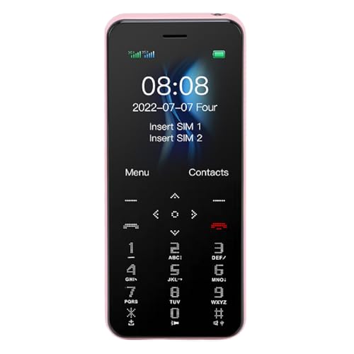 Grundlegende Mobiltelefone, 1000mAh 2G Handy mit LED -Blitzlicht für Kinderstudenten (PINK) von Yunseity
