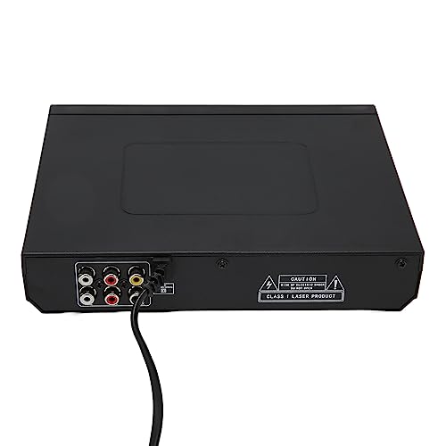 HD-DVD-Player, Kleiner 720P-CD-DVD-Player für Fernseher, mit Cinch-Kabel und Fernbedienung, Unterstützt PAL/NTSC, USB 2.0, für den Heimgebrauch (EU-Stecker) von Yunseity