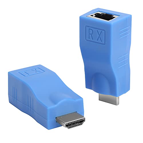 HDMI Extender, 4k*2k HDMI zu RJ45 Netzwerkkabel Extender Konverter über Cat5-e/6 1080p Bis zu 30m/98ft Extender Repeater, Unterstützt HDCP von Yunseity
